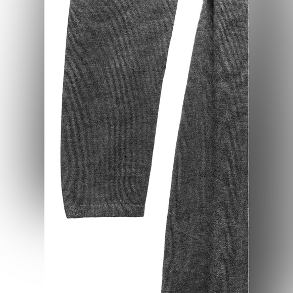 Zara NWT Medium Wool Blend Knit Wrap MIDI Dress Gray V-neck Light Knit - Picture 7 of 9